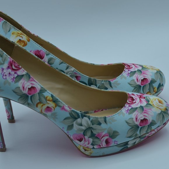 Shoe Dazzle-Graziella Vantage Floral Print Pumps - Picture 5 of 9